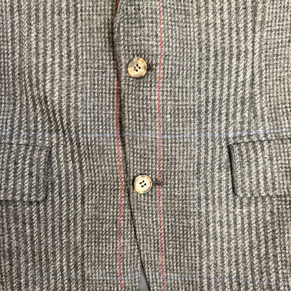 Southwick Wool Blazer 40R Gray Glen Plaid Tweed Sport Coat Union Made USA - Picture 10 of 11